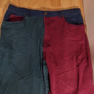 Vintage Capistrano Color Block Denim Jean Shorts